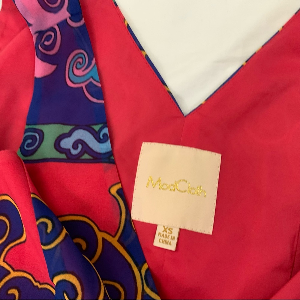 ModCloth XS Maxi Dress Muster The Length Boho Medallion Sleeveless Colorful New - Picture 10 of 16